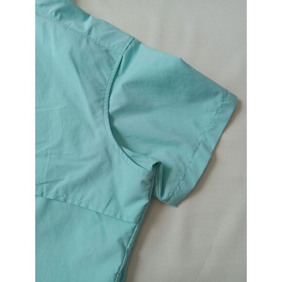 Columbia Blue Short Sleeve PFG Vented Button Down Fishing Shirt Men's Size XL - Picture 11 of 12